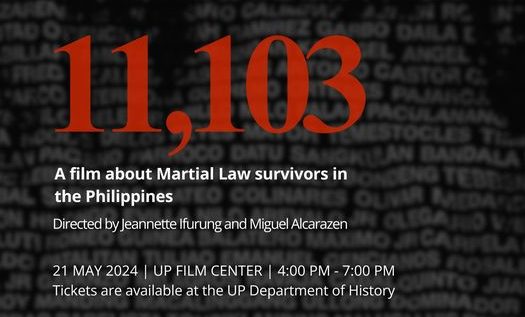 11,103: A Film About Martial Law Survivors in the Philippines