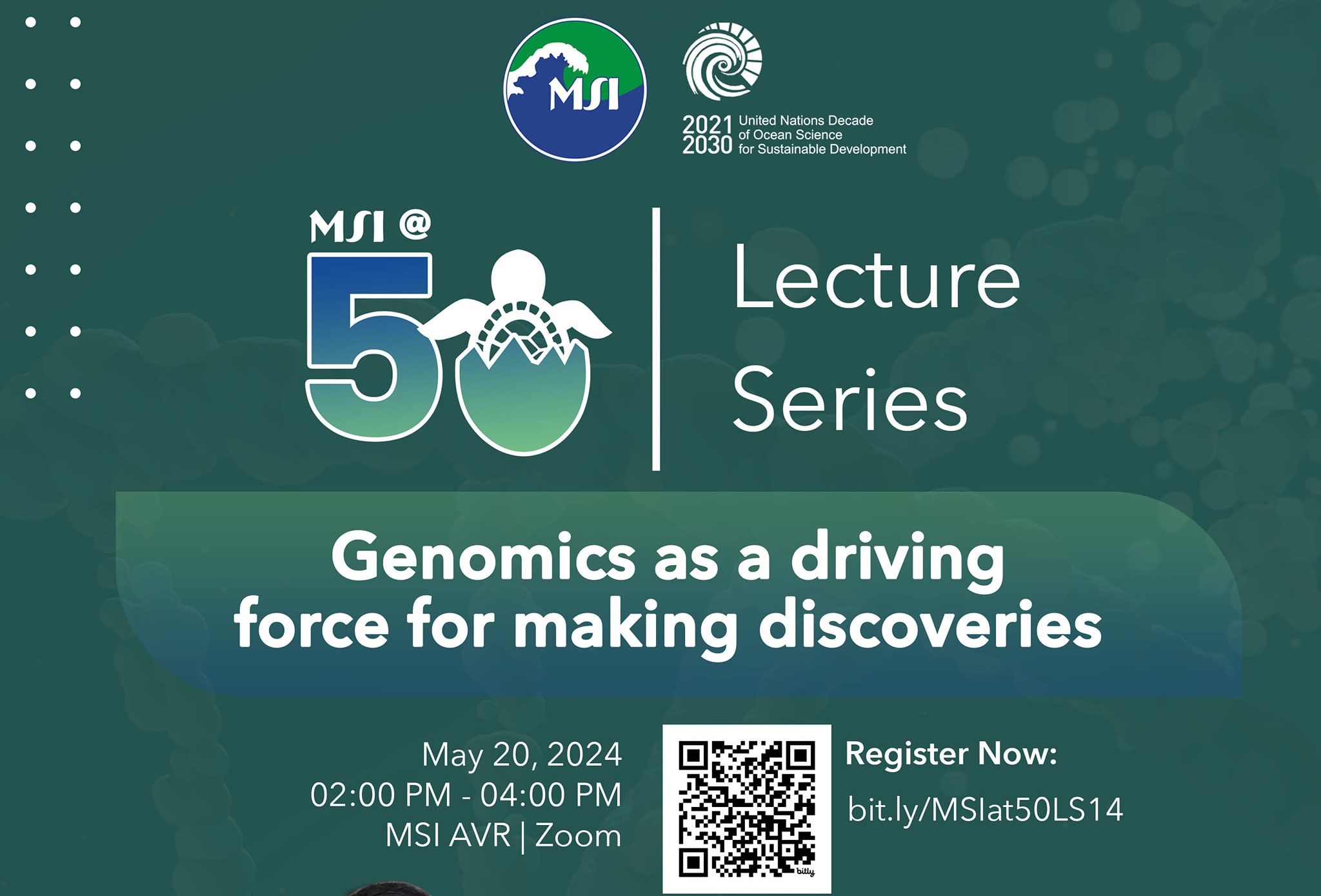 The MSI@50 Lecture Series: Genomics as a Driving Force for Making Discoveries