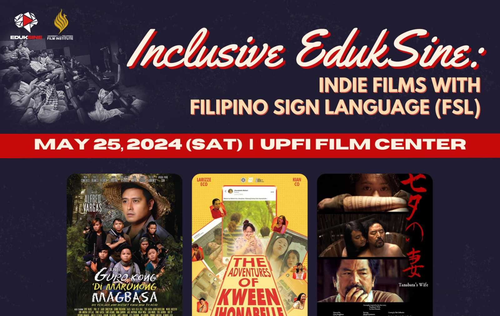 Inclusive EDukSine: Indie Films with Filipino Sign Language