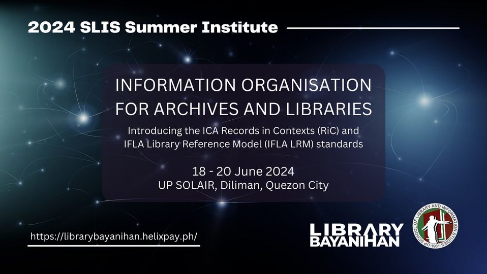 2024 SLIS Summer Institute on Information Organisation for Archives and Libraries