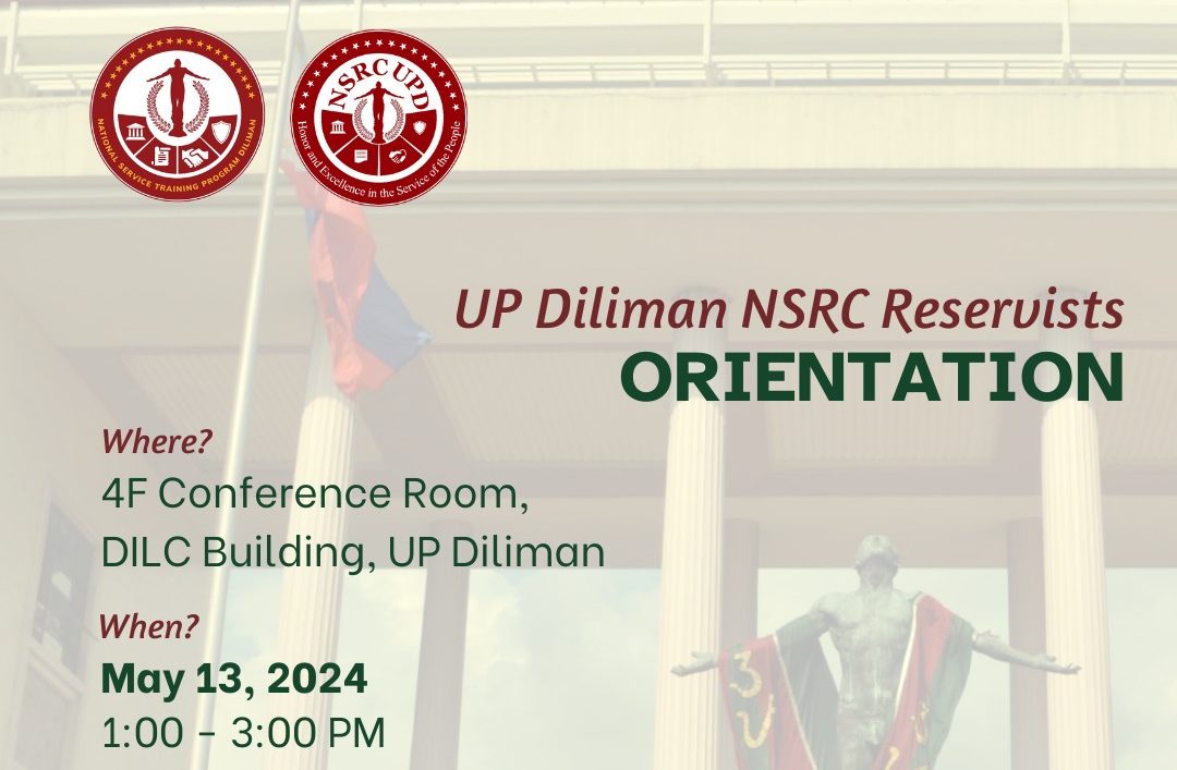 UP Diliman NSRC Reservists Orientation