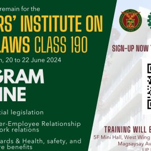 Workers' Institute on Labor Laws Class 190