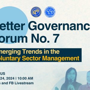 Better Governance Forum No. 7: Emerging Trends in the Voluntary Sector Management