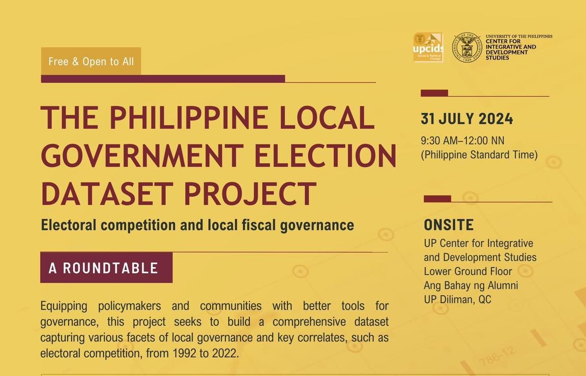 The Philippine Local Government Election Dataset Project: Electoral Competition and Local Fiscal Governance