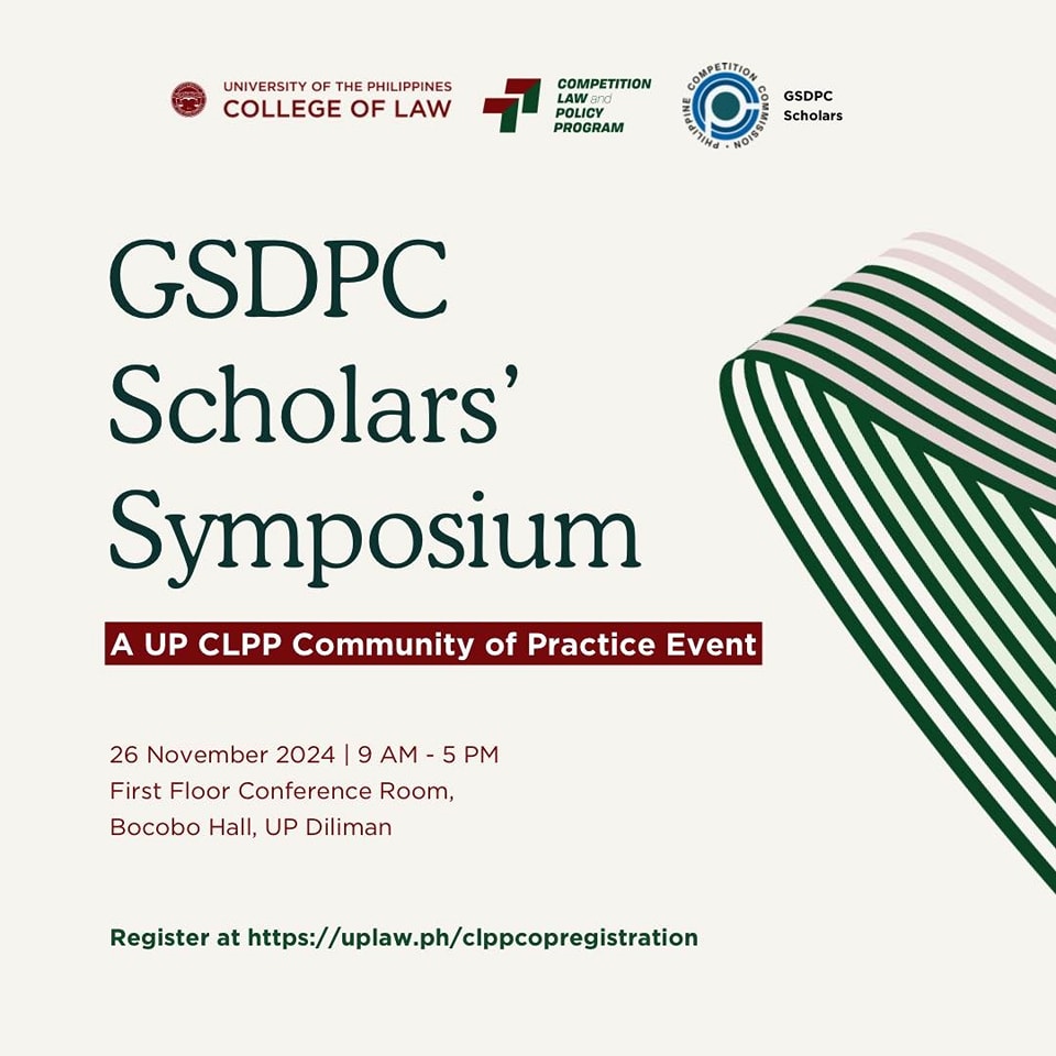 GSDPC Scholars’ Symposium: A UP CLPP Community of Practice Event