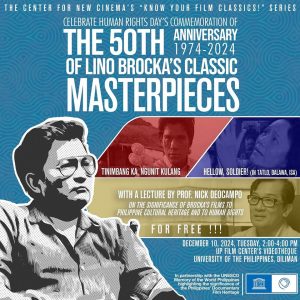 Significance of Brocka’s Films to Philippine Cultural Heritage and to Human Rights