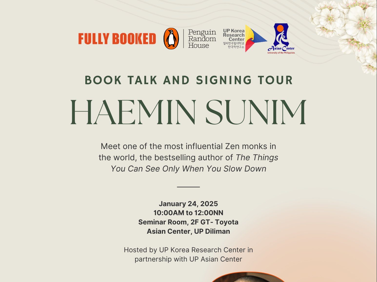 Book Talk and Signing Tour of Haemin Sunim