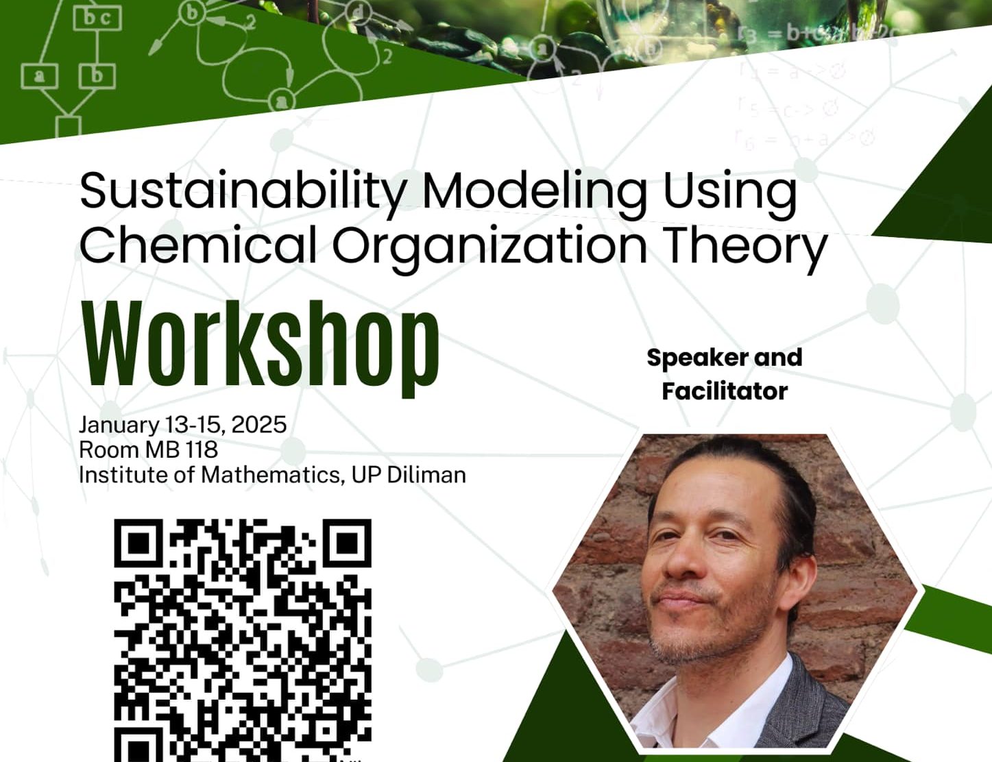 Sustainability Modeling Using Chemical Organization Theory Workshop