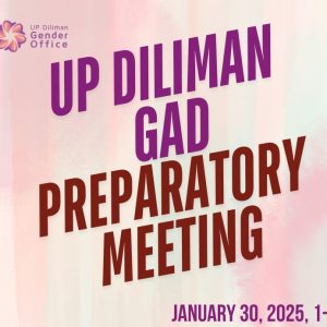 UP Diliman Gender and Development Preparatory Meeting