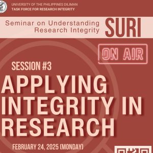 TFRI Seminars on Understanding Research Integrity (SURI) Session #3: Applying Integrity in Research