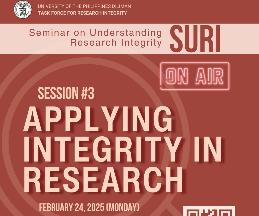 TFRI Seminars on Understanding Research Integrity (SURI) Session #3: Applying Integrity in Research