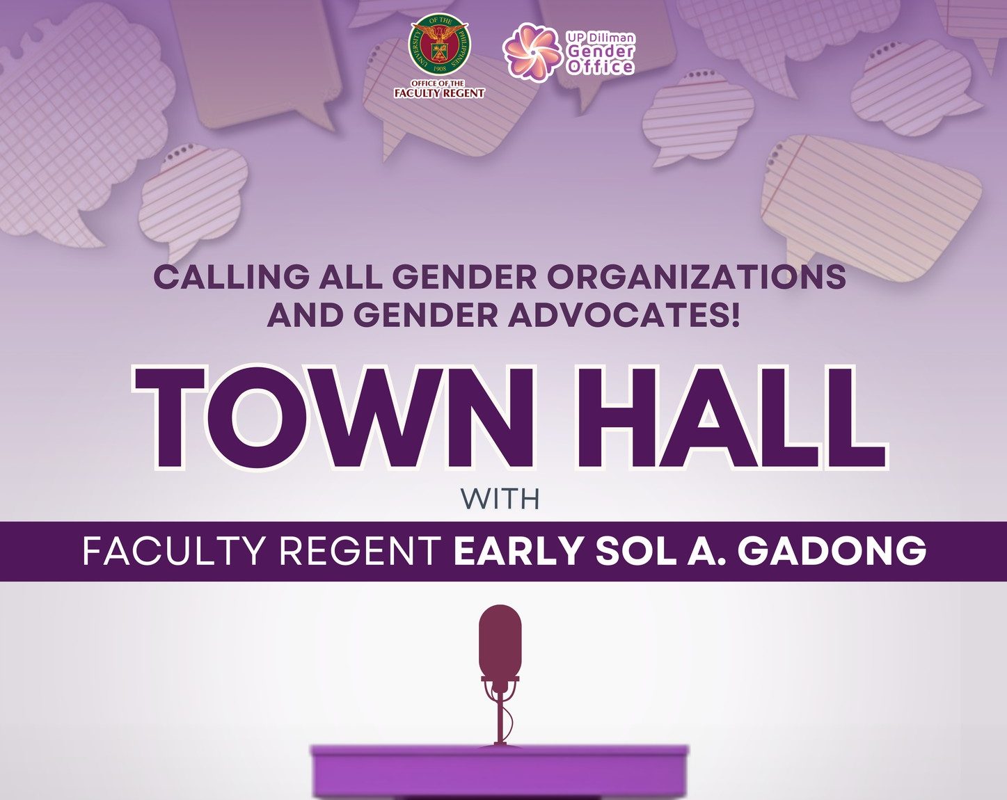 Town Hall with UP Faculty Regent Early Sol A. Gadong