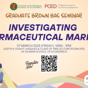 Graduate Brown Bag Seminar: Investigating Pharmaceutical Markets