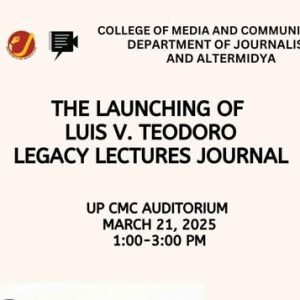 Luis V. Teodoro Legacy Lectures Journal