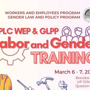 UPLC WEP & GLPP Labor and Gender Training