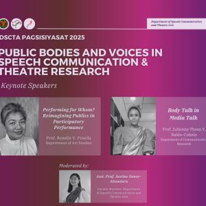 Pagsisiyasat 2025: Public Bodies and Voices in Speech Communication and Theatre Research