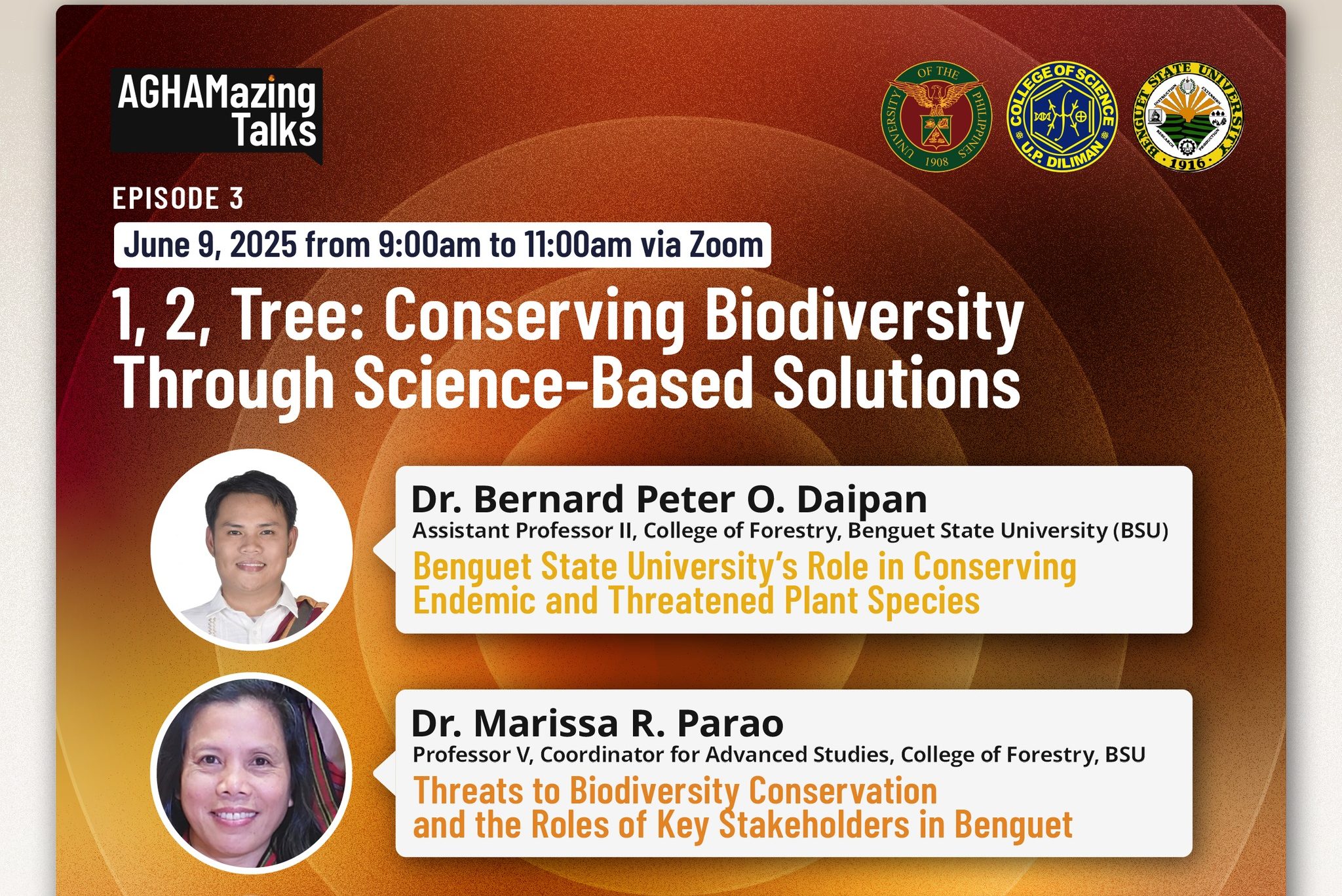 AGHAMazing Talks Episode 3: 1, 2, Tree: Conserving Biodiversity Through Science-Based Solutions