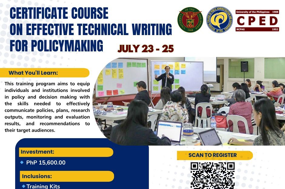 Certificate Course on Effective Technical Writing for Policymaking