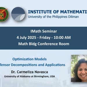 IMath Seminar: Optimization Models for Tensor Decompositions and Applications