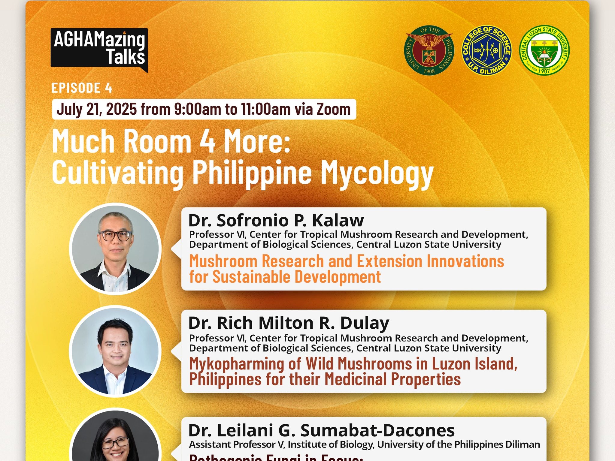 AGHAMazing Talks Episode 4: Much Room 4 More: Cultivating Philippine Mycology
