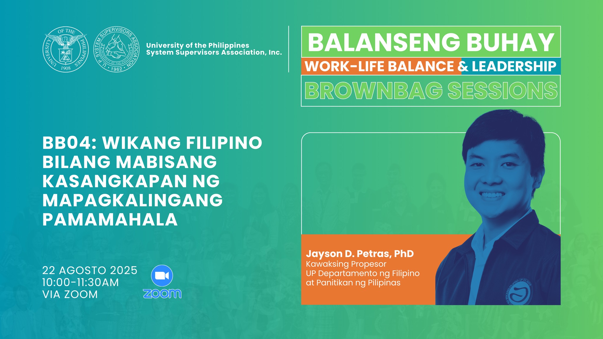 BB04: Wikang Filipino Bilang Mabisang Kasangkapan ng Mapagkalingang Pamamahala