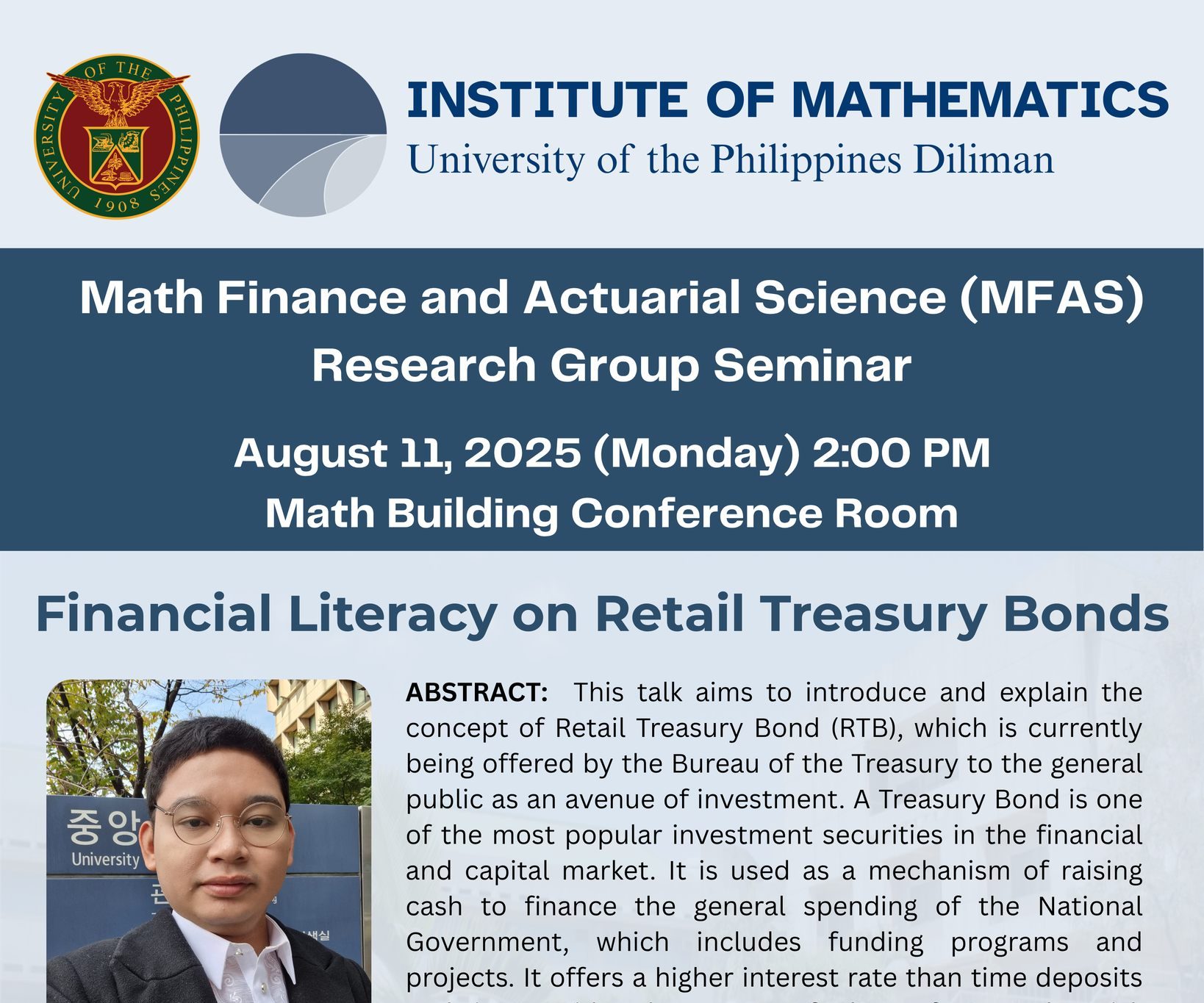 MFAS Seminar Series: Financial Literacy on Retail Treasury Bonds