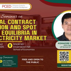 Brown Bag Seminar on Bilateral Contract Formation and Spot Market Equilibria in the Electricity Market