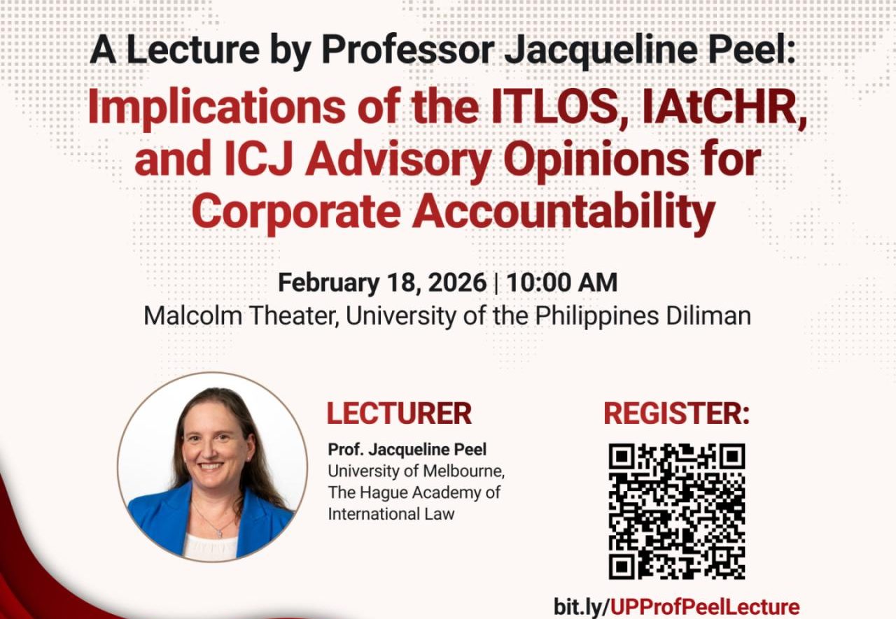 A Lecture by Professor Jacqueline Peel: Implications of the ITLOS, IAtCHR, and ICJ Advisory Opinions for Corporate Accountability