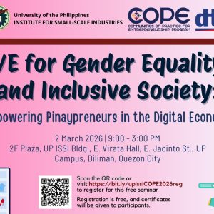 WE for Gender Equality and Inclusive Society: Empowering Pinaypreneurs in the Digital Economy