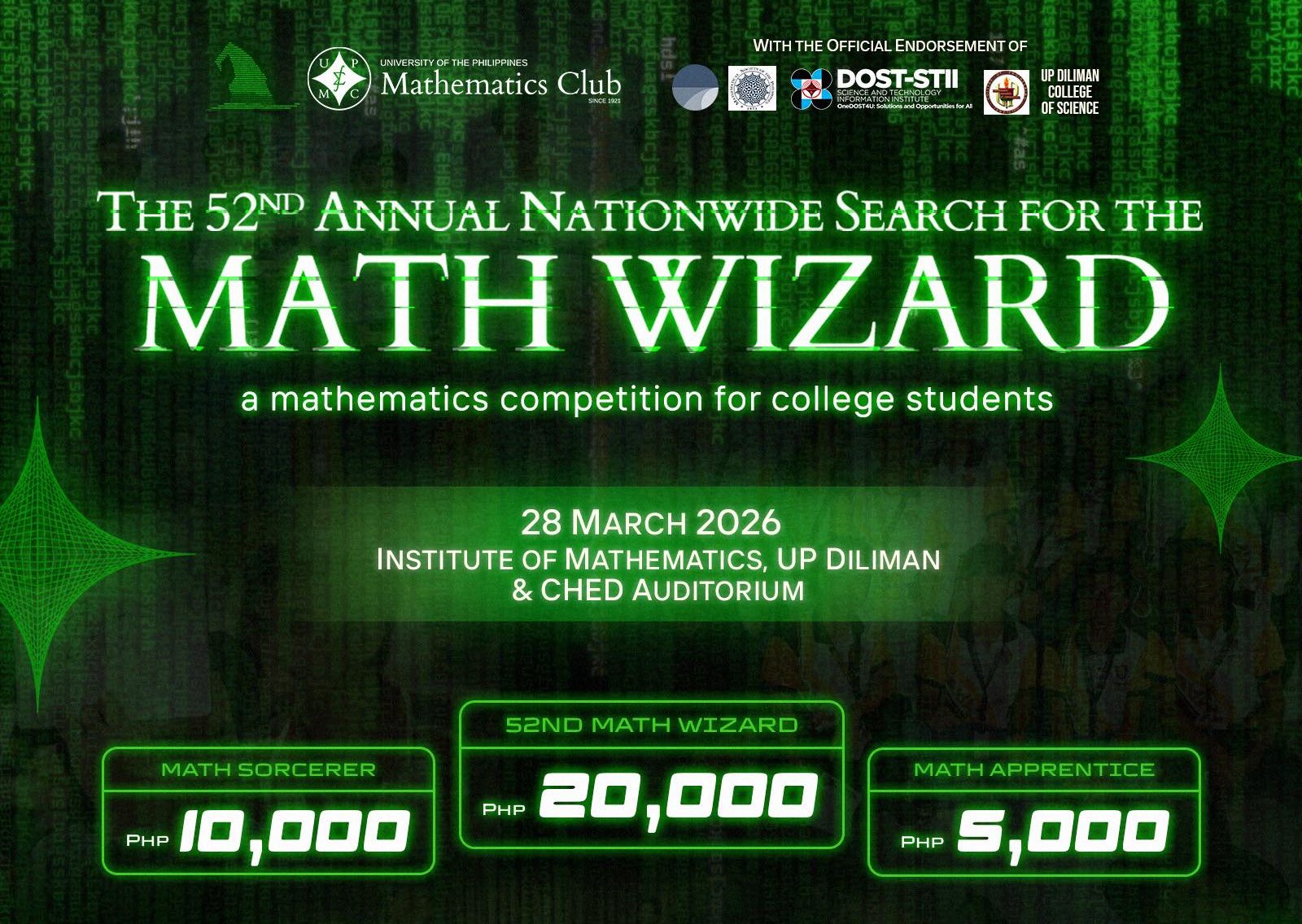 52nd Annual Nationwide Search for the Math Wizard