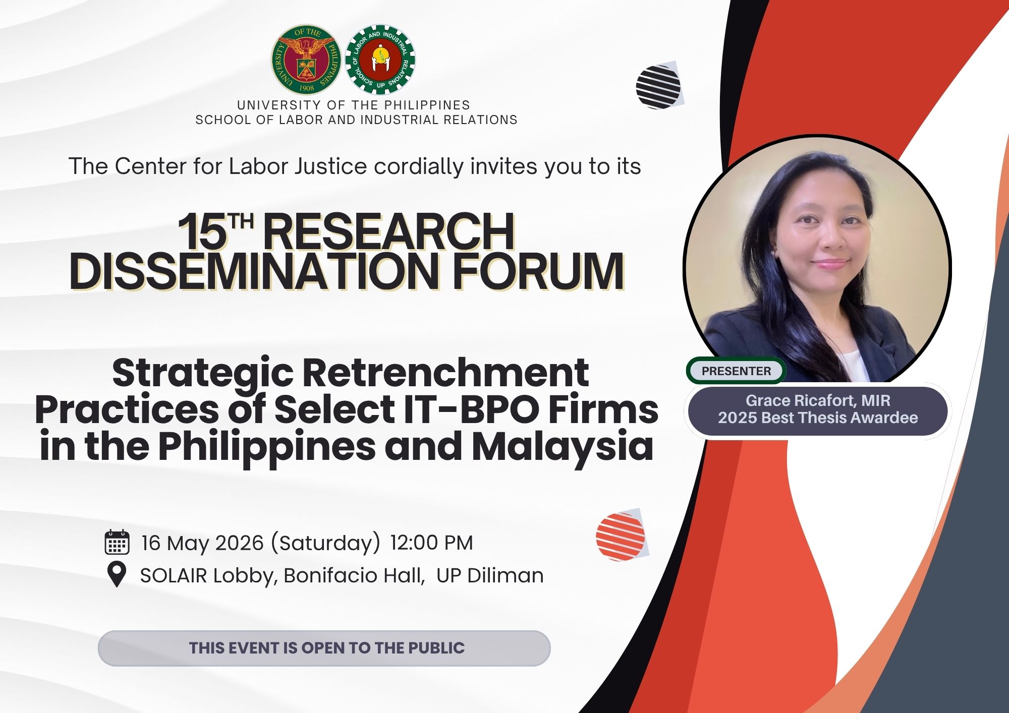 15th Research Dissemination Forum