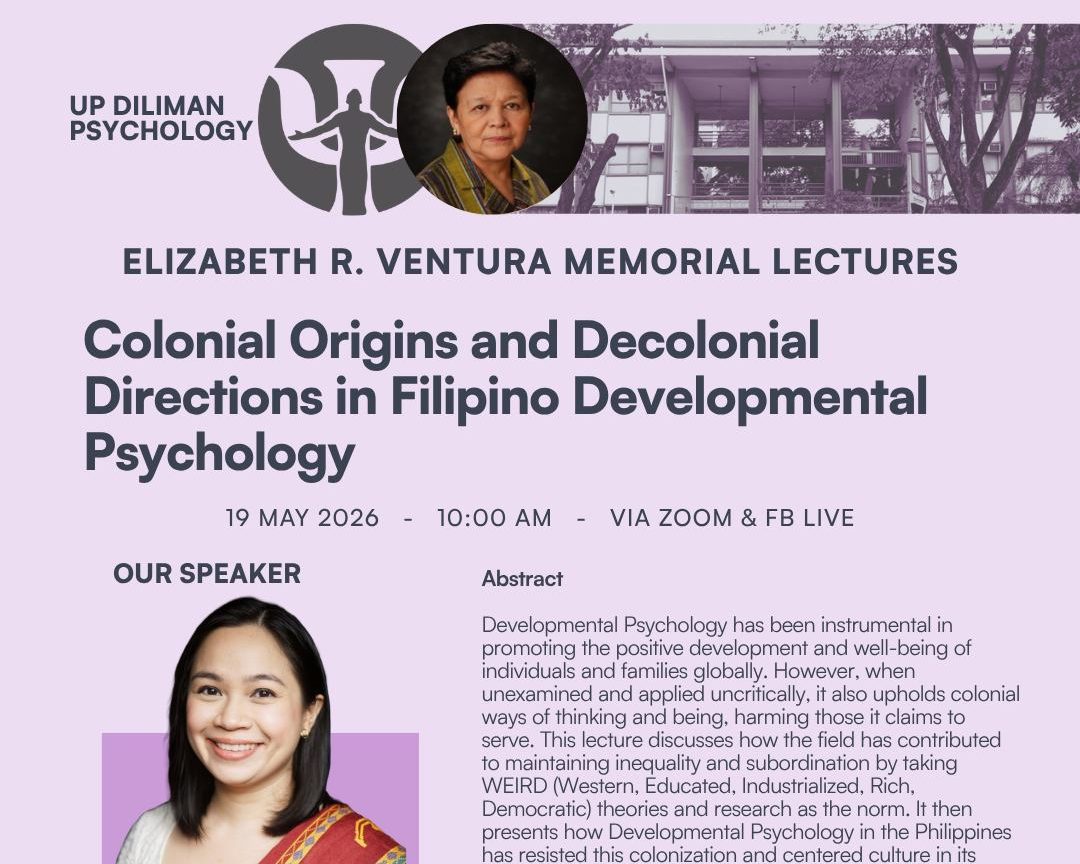 3rd Elizabeth R. Ventura Memorial Lecture