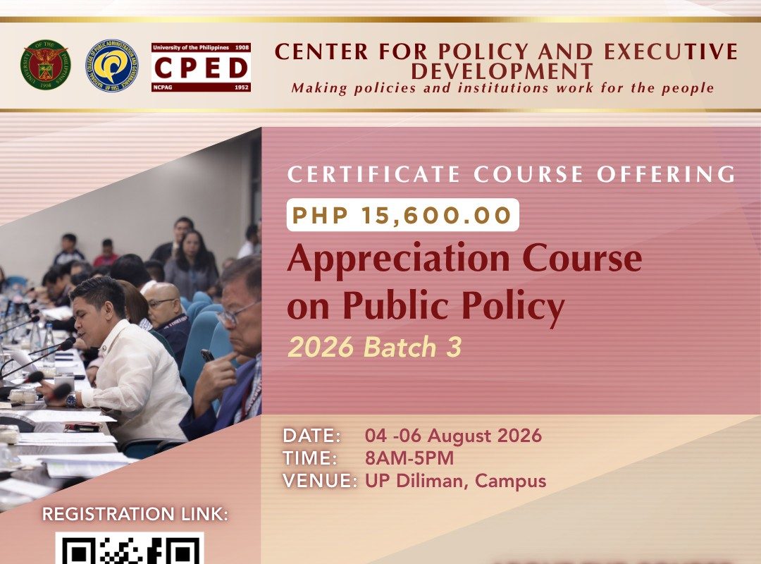 Appreciation Course on Public Policy 2026 Batch 3