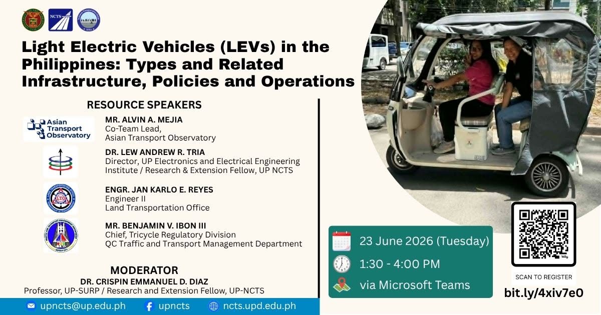 Light Electric Vehicles (LEVs) in the Philippines: Types and Related Infrastructure, Policies, and Operations