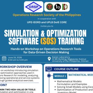 Simulation and Optimization Software (SOS) Training