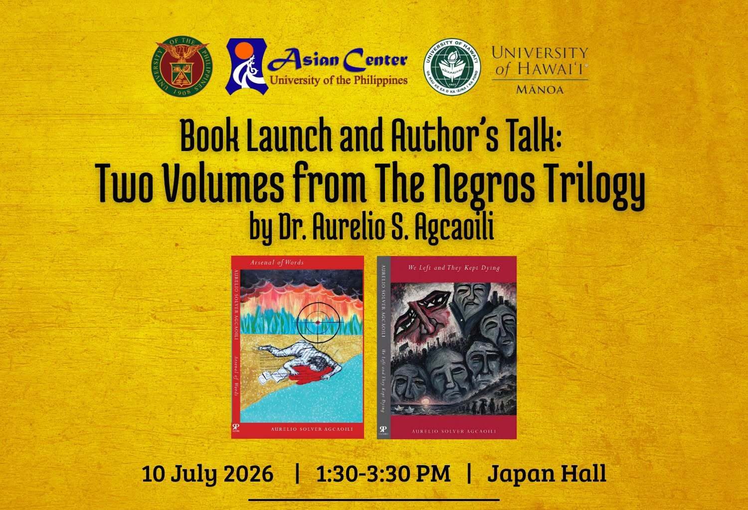 Book Launch and Author’s Talk: Two Volumes From the Negros Trilogy