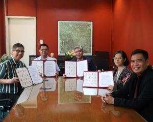 (From left) Alagaran, Muhi, Vistan, Labiste, and Arao. Photo by Jefferson Villacruz, UPD Information Office